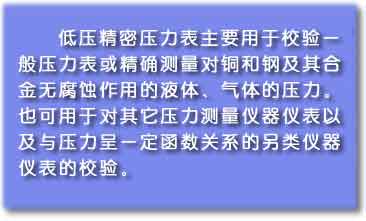 低壓精密壓力表